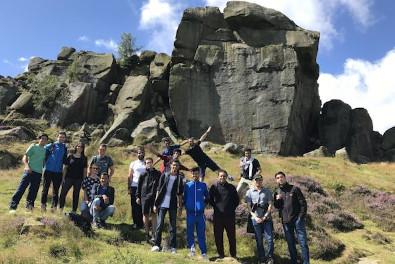 foreign students from leeds English Language school on a trip to Ilkley