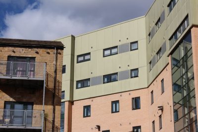 carr mills student accommodation front of building