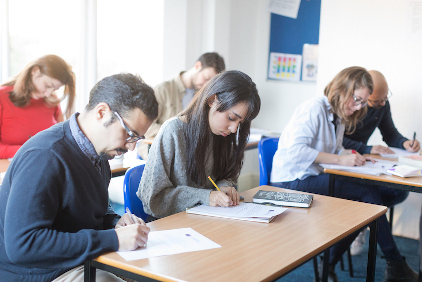 intensive ielts students in class in leeds